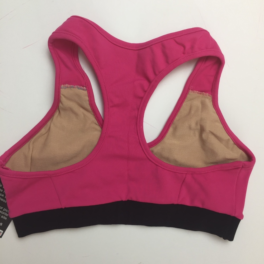Racerback Pink Bra Top XS-S Compression Brazilian Supplex - Picture 4 of 8
